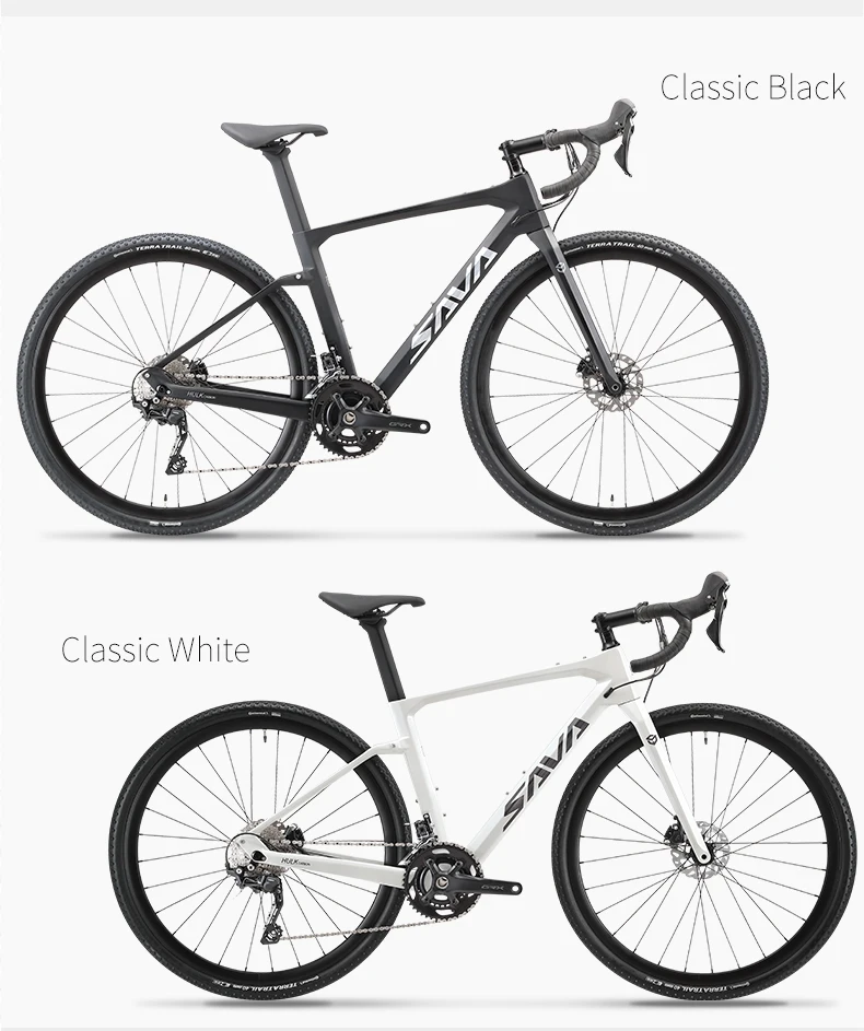 

SAVA GRX 400 Carbon Fiber Gravel Road Bike 20-Speed Dual Disc Brake UCI Approved Race Bike T800 Frame