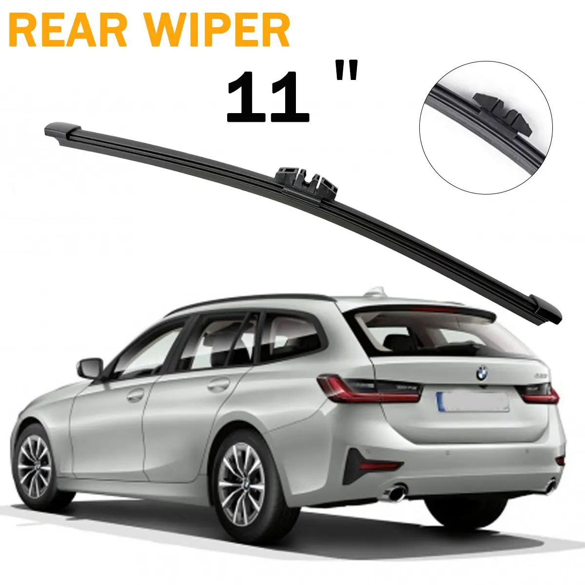 1 Stück Heckwischerblatt 11 Zoll für BMW 3er Touring Kombi F31 2011-2019 Windschutzscheibe Heckscheibenwischerblatt Autozubehör