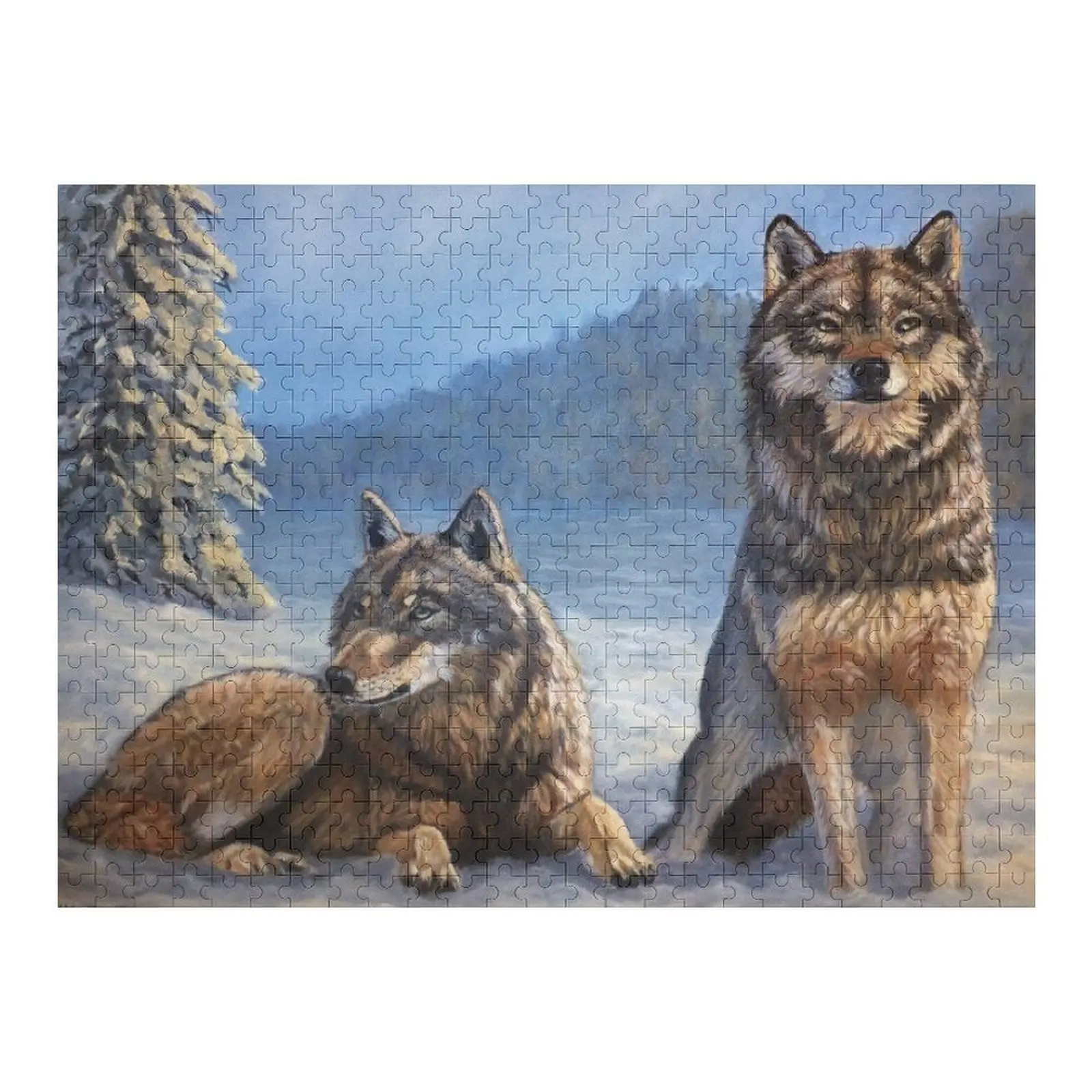 

Wolves in the Snow Jigsaw Puzzle Customized Picture Personalize Puzzle