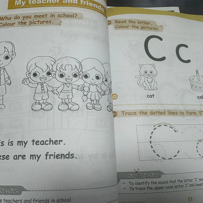 Sap تعلم اللغة الإنجليزية 3 كتب N/K1/K2 كتاب دراسة رياض الأطفال في سنغافورة #4