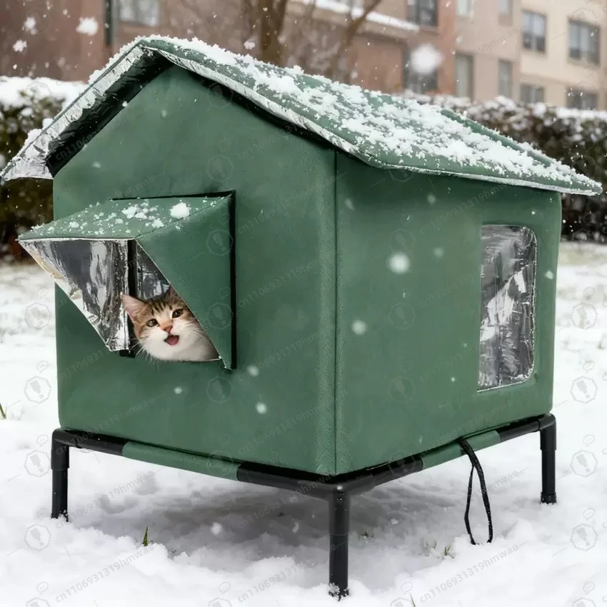 

Large Winter Outdoor Warm Foldable Cat Nest - Waterproof and Moisture-proof Pet Bed Outdoor Cat Tent Shelter
