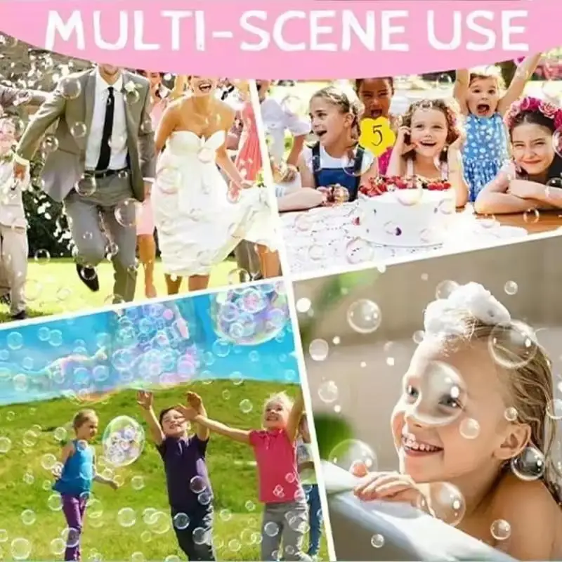 1Set Elastic Smog Bubble Machine With Portable Bubble Blower For Birthday Present For Outdoor Fun Includes Bubble Water Bottles view 4