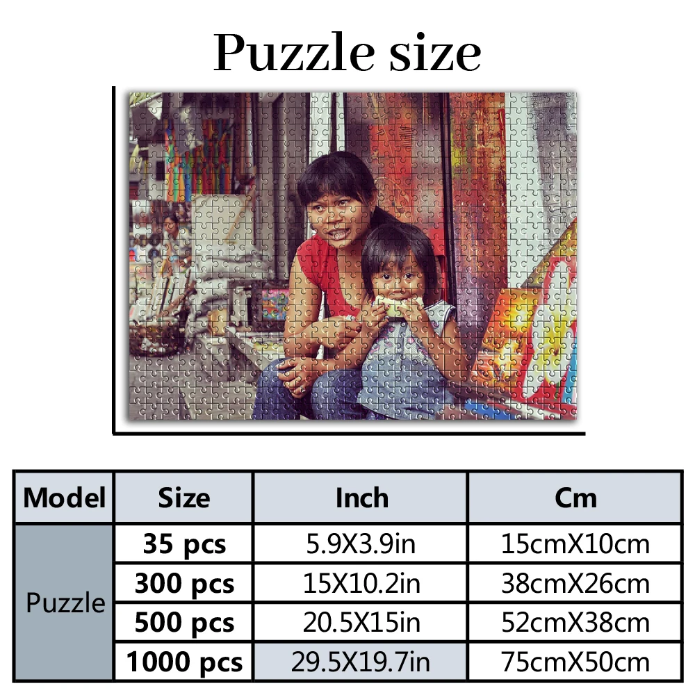 35/300/500/1000pcs Personalized Custom Photo Family Puzzle For Family And Friends A Memorable Keepsake Or A Special Celebration
