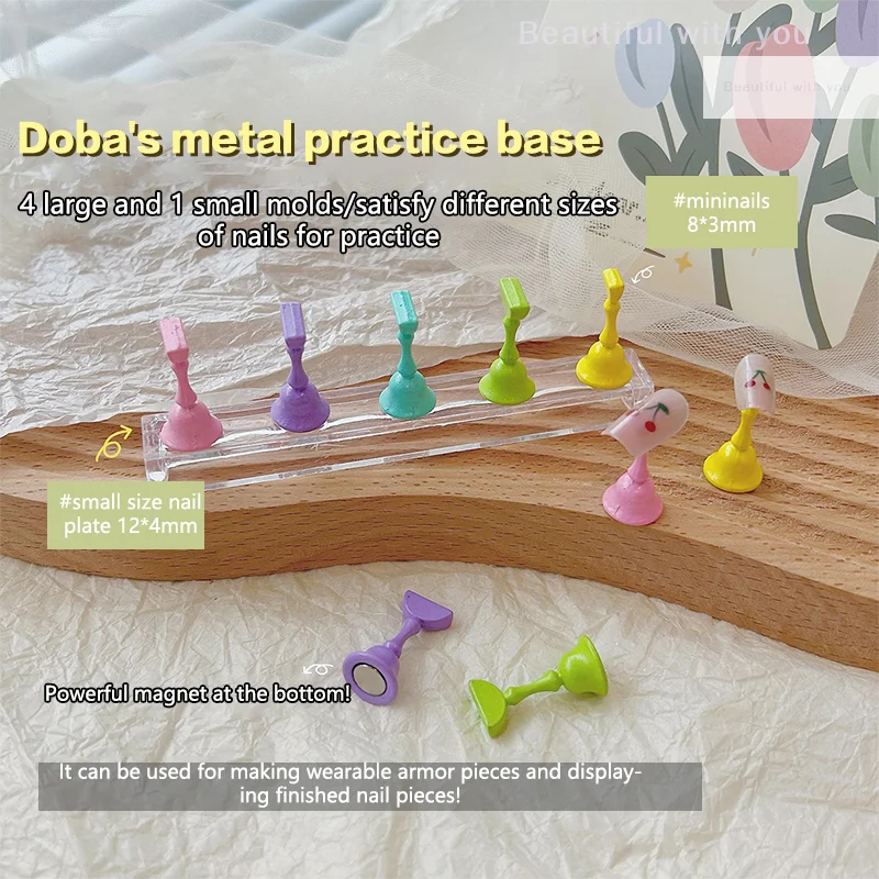

Colour Acrylic Magnetic Practice Holder Metal Chess Nails Tools Strong Magnet Stand Fake Nail Display Nail Support Accessories