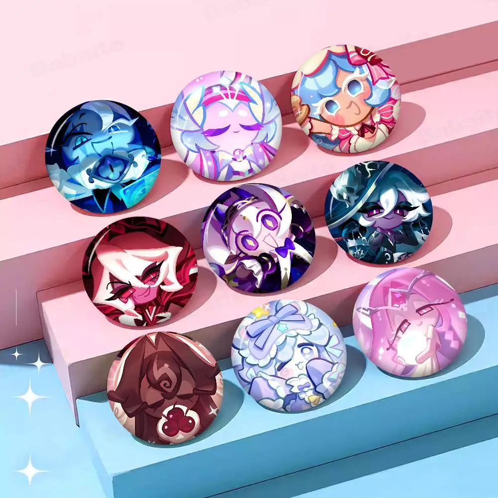 Cute C-Cookie Run Kingdom-S Anime Button Pin Handmade Brooch for Clothes Cartoon Badge Backpack Decoration Jewelry Accessories