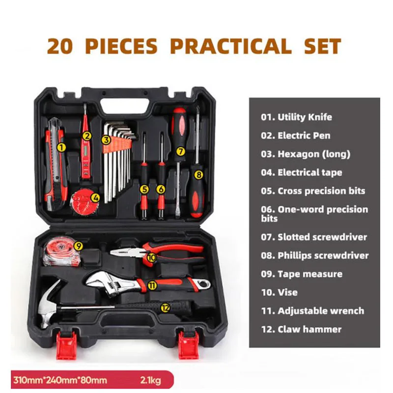 Portable Hardware Repairman Tools Set Kit Professional Box General Household Work Box Repairs Maintenance Metal Carpentry Tools