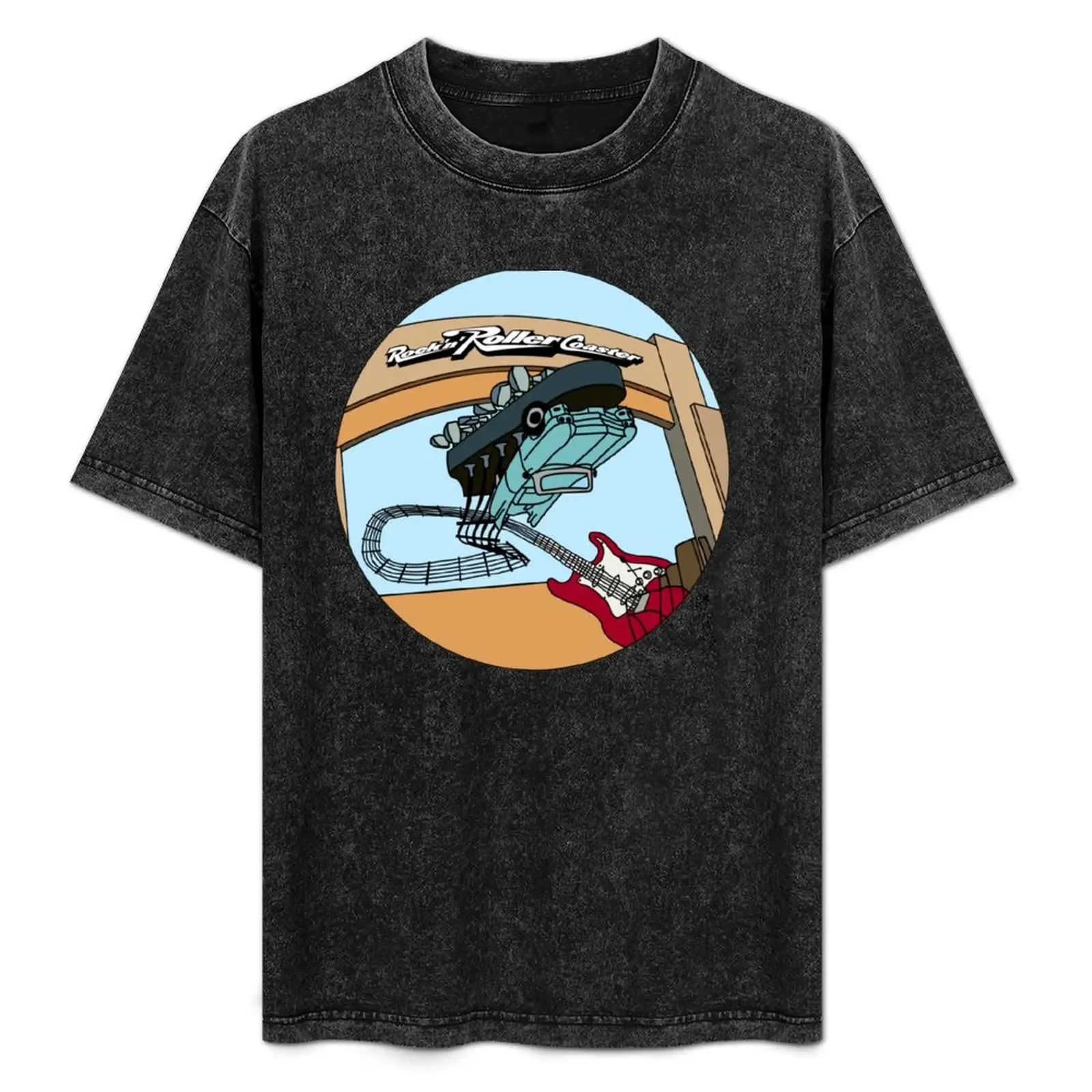 

Rock 'n' Rollercoaster T-Shirt oversized graphic tee luxury clothing labubu summer top men workout shirt