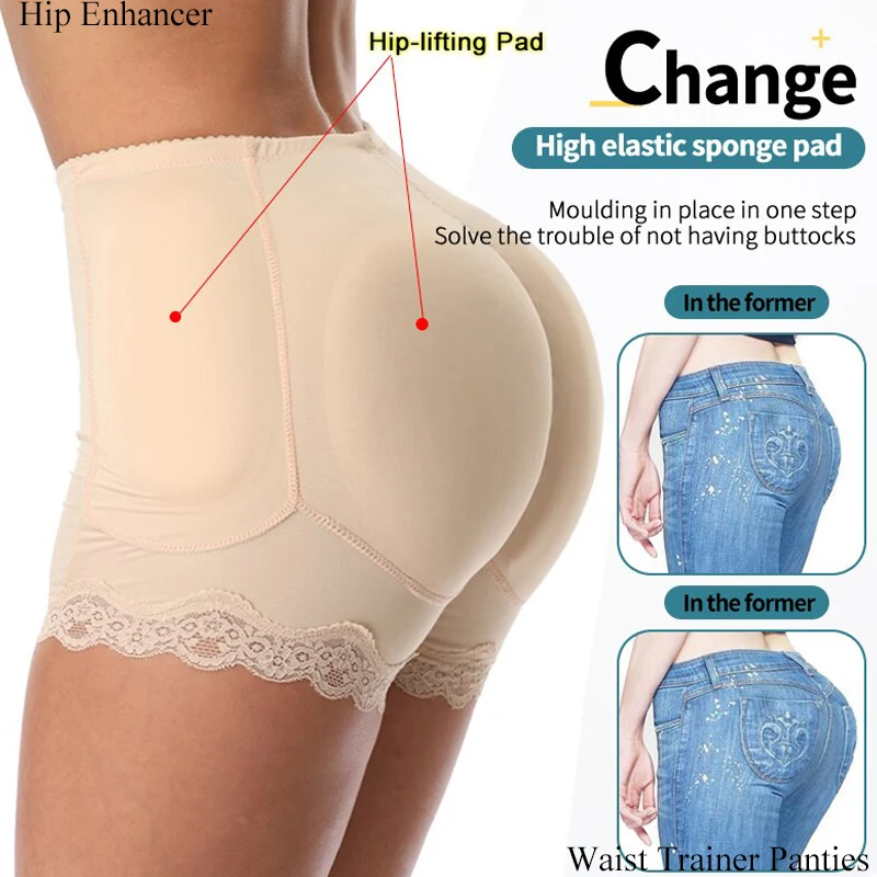 

Women 4pcs Pads Hip Enhancers Fake Ass Butt Lifter Shapers Control Panties Padded Slimming Underwear Push Up Shapewear Pant