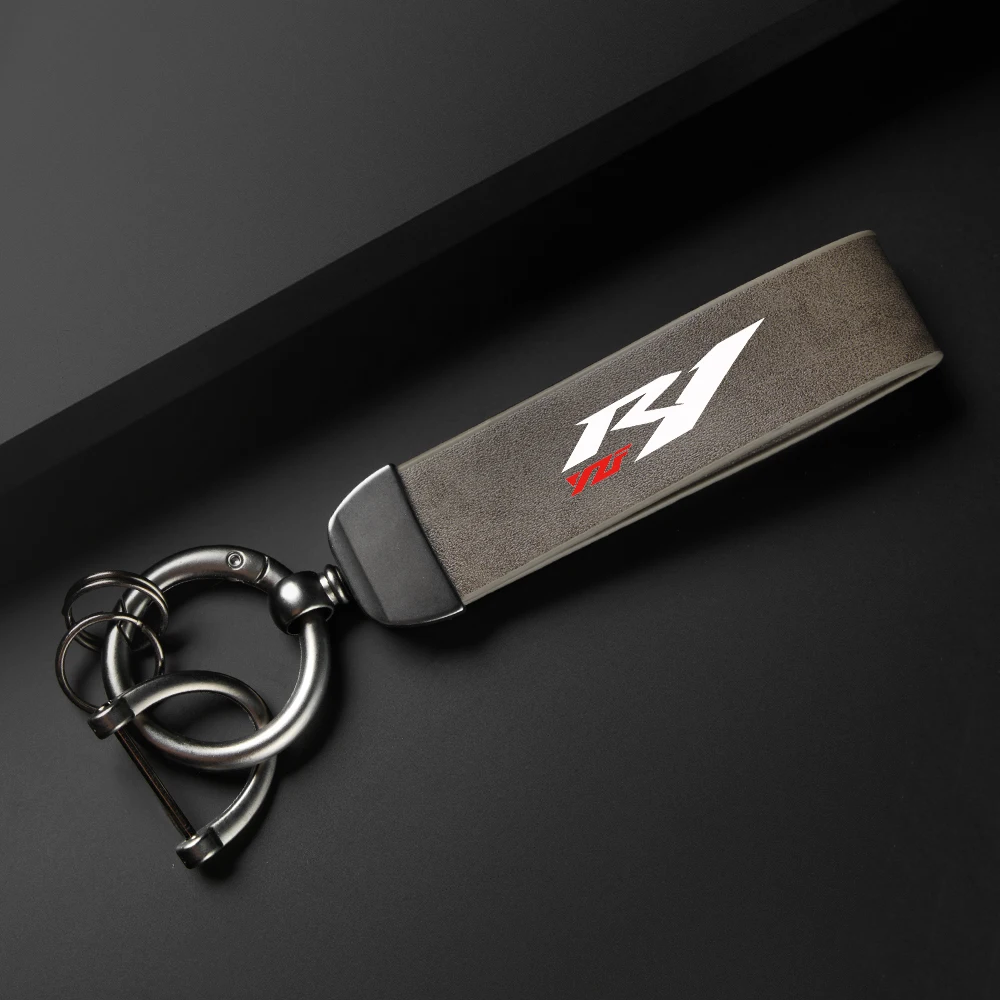 1 ชิ้น สำหรับยามาฮ่า YZF R1 YZF-R1 YZFR1 R1s อุปกรณ์เสริม พวงกุญแจหนังคุณภาพสูงสำหรับรถจักรยานยนต์