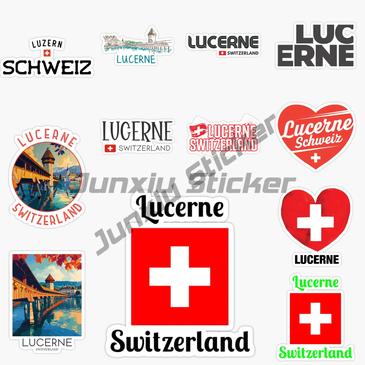 

SWITZERLAND LUCERNE Car Sticker Motorcycle Vinyl Bumper Truck Car Wall Room Bicycle Van Window Decorate PVC Decals