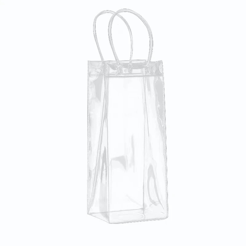 PVC flower bag stall flower bag transparent tote bag diy simple cup flower single flower shop packaging