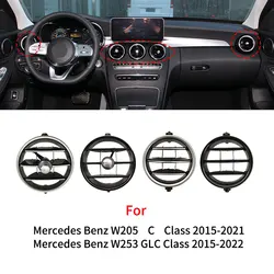 For Mercedes W205 W253 Car Front Rear Console Central Air Conditioner AC Vent Grille For Benz C GLC Class C180 C200 C260 GLC300