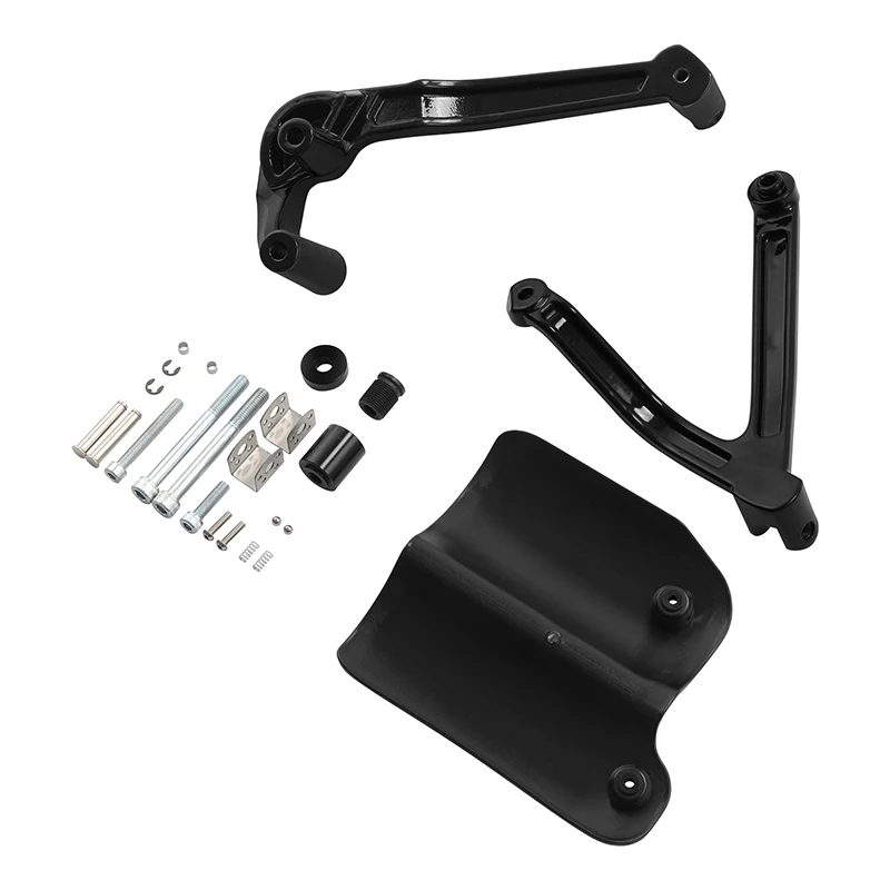 

Motorcycle Black Passenger Footpeg Supports Guard For Harley Sportster S RH1250S 2021 2022 2023