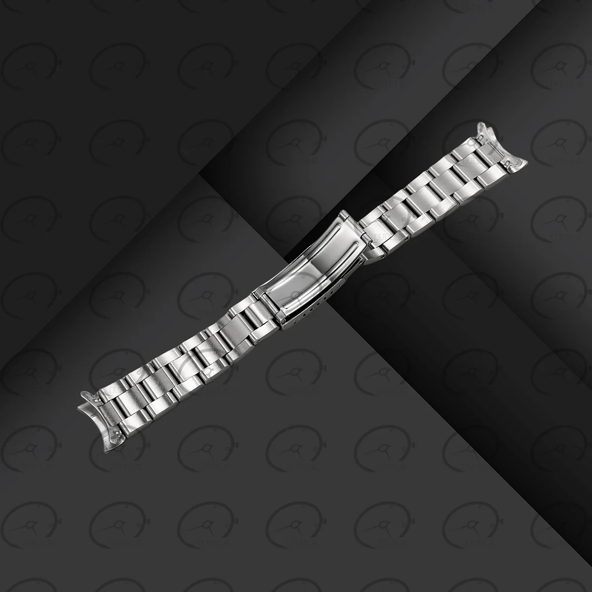 18mm 19mm 20mm Vintage Silver Stainless Steel Curved End Oyster Watch Strap Band Fit for Rlx 16033 1501 5500 78350 7835