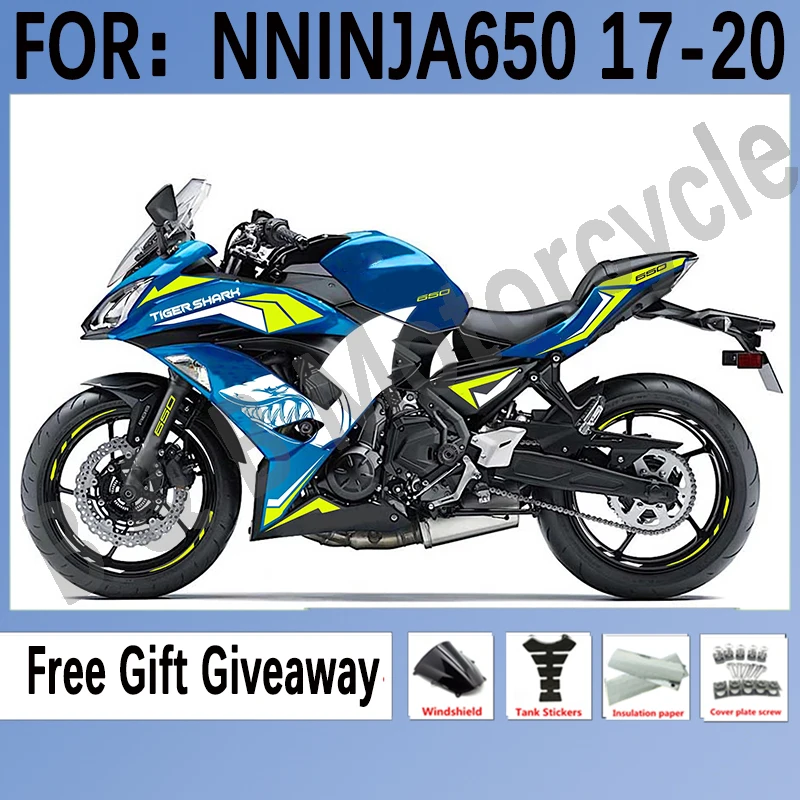 

New Motorcycle Fairings kit for KAWASAKI ER-6F 2017 2018 2019 ER6F 17 18 19 ninja650 Fairings EX 650 NINJA 650 set Blue