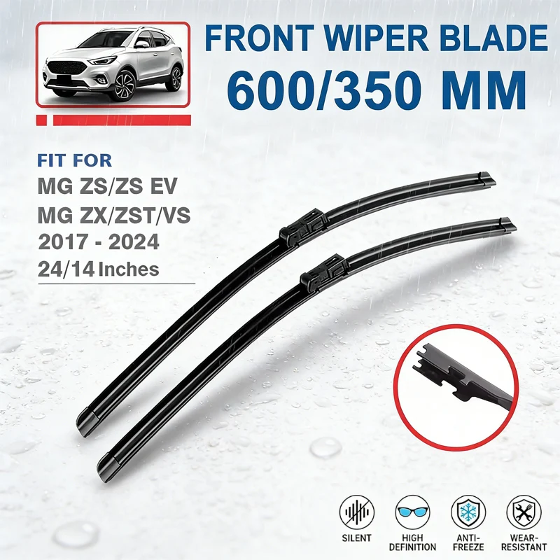 

24"+14" Front Windshield Wiper Blades For MG ZS EV MGZS MGZSEV VS 2017-2024 - Car Window Windscreen Replacement Accessories