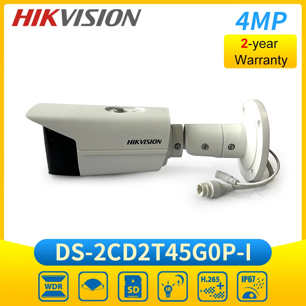 Hikvision DS-2CD2T45G0P-I 4MP Bullet  IP Camera POE 1.68mm H.265+ IR Waterproof Outdoor Surveillance CCTV Camera