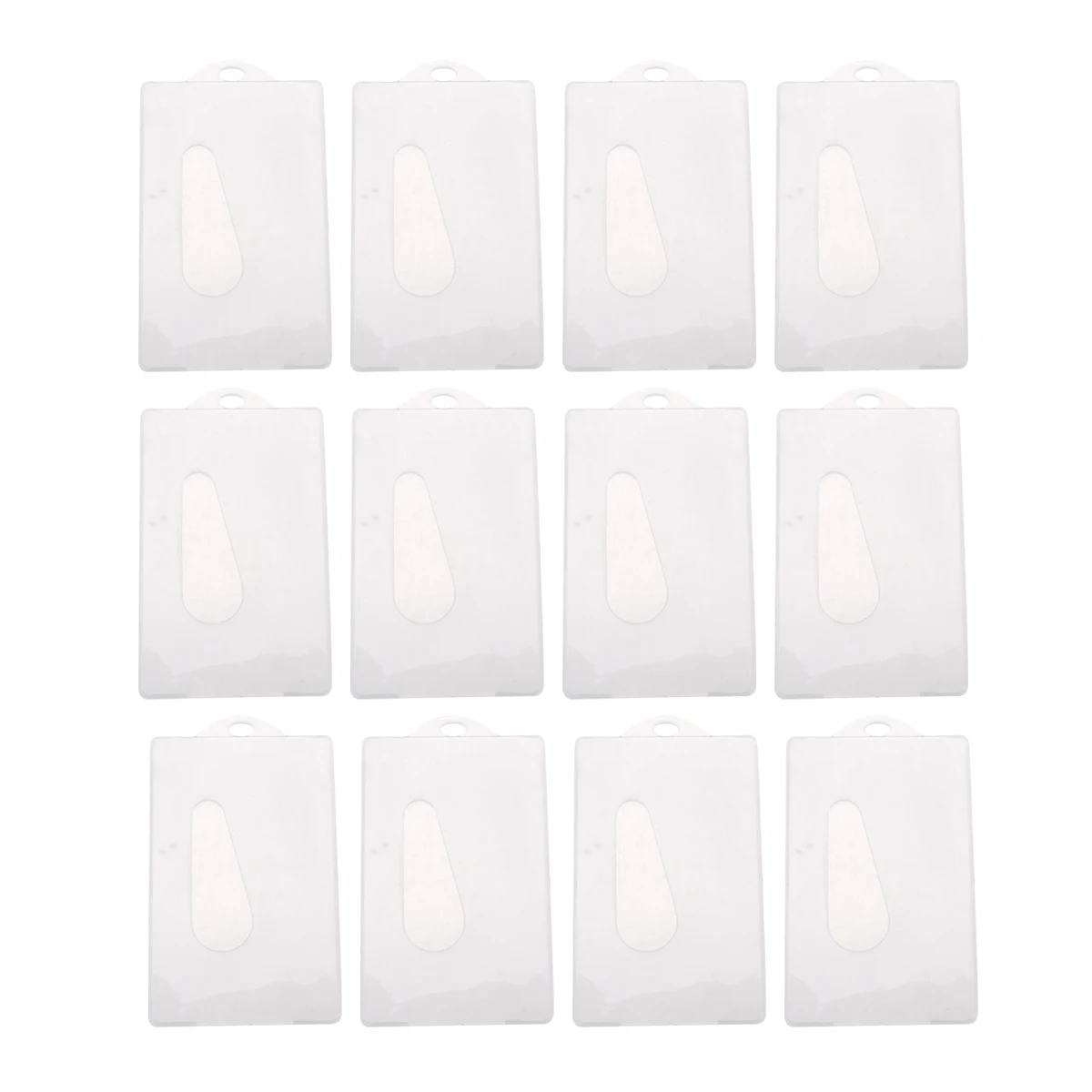 

12 шт., защитная пленка для идентификации с отверстием, морозное прозрачное, прочное качество пластика для автобусной банковской карты (белый)