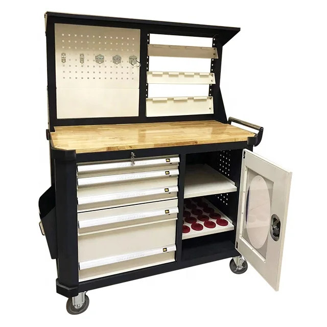 Technician tool box storage combination stainless working cabinet