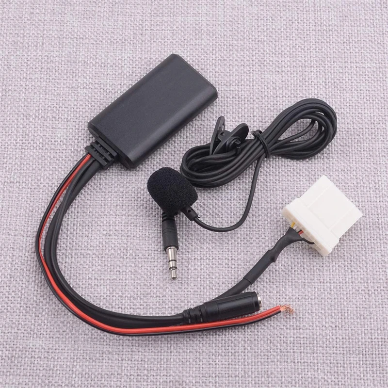 

Car Bluetooth AUX Audio Cable Adapter Mic For Mazda 3 5 6 MX-5 RX-8 Stereo Radio Multimedia AUX Cable