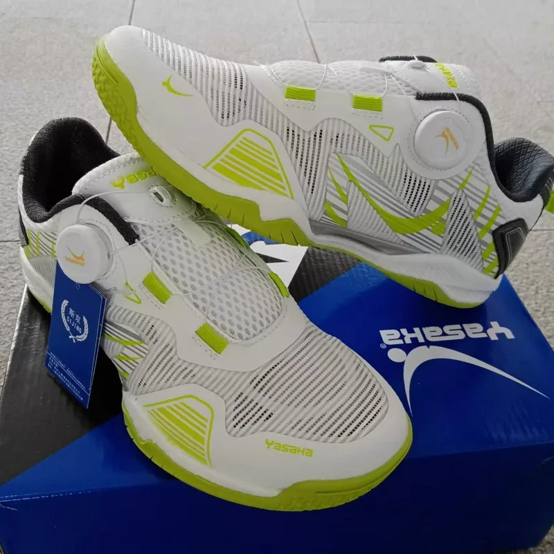 

Brand Table Tennis Shoes Men Women White Quick Lacing Indoor Court Shoe Anti-Slip Badminton Shoes Unisex Designer Gym Shoe