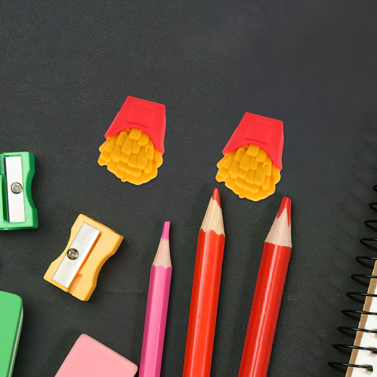 

30pcs French Fries Eraser Cute Cartoon School Supplies TPR Material Reward Incentive Mini Food Erasers Girls Kindergarten