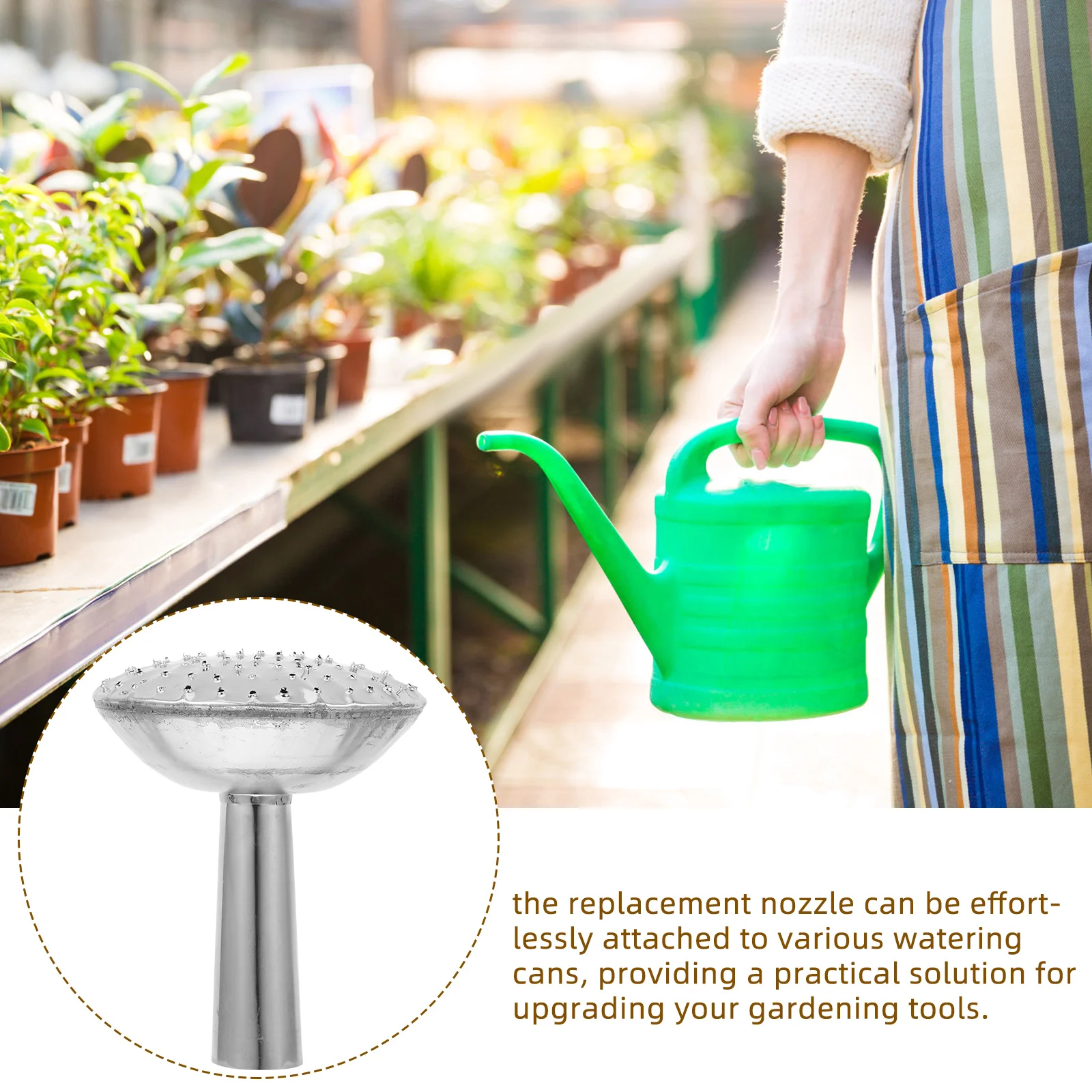 Buse en acier inoxydable pour arrosoir, remplacement de motif de pulvérisation Fine, accessoire de tuyau d'arrosage pour plantes d'intérieur et d'extérieur