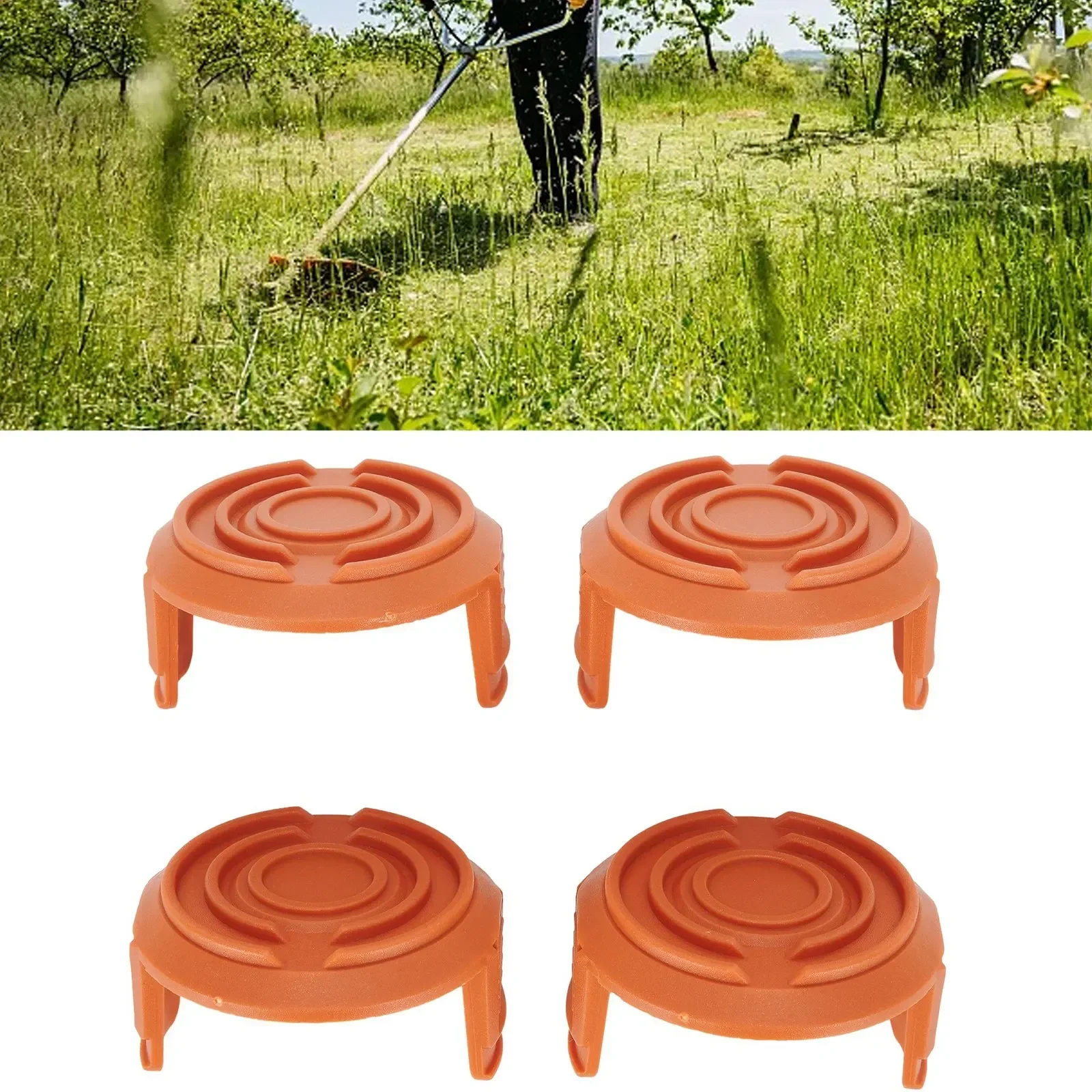 Gardening Spool Cap 4 Pcs Set WG150 WG151 WG152 WG153 WG154 4pcs Covers Orange Replacement String Trimmer 2022