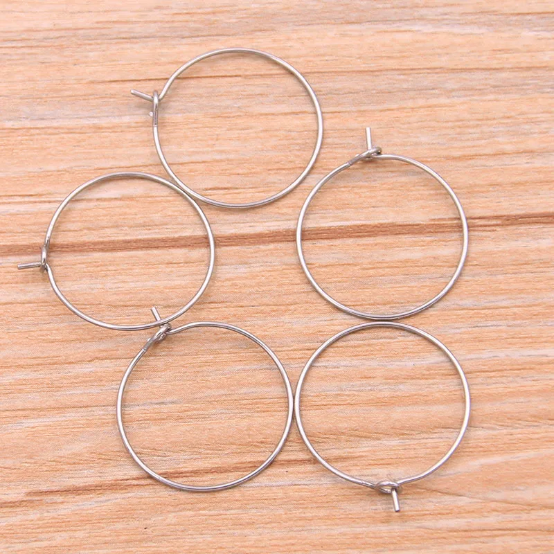 40pcs 7 Size Shaped Ring Round Charm Stainless Steel Pendant Open Bezels Hollow Pressed Resin Frame Mold DIY Jewelry Making image 3