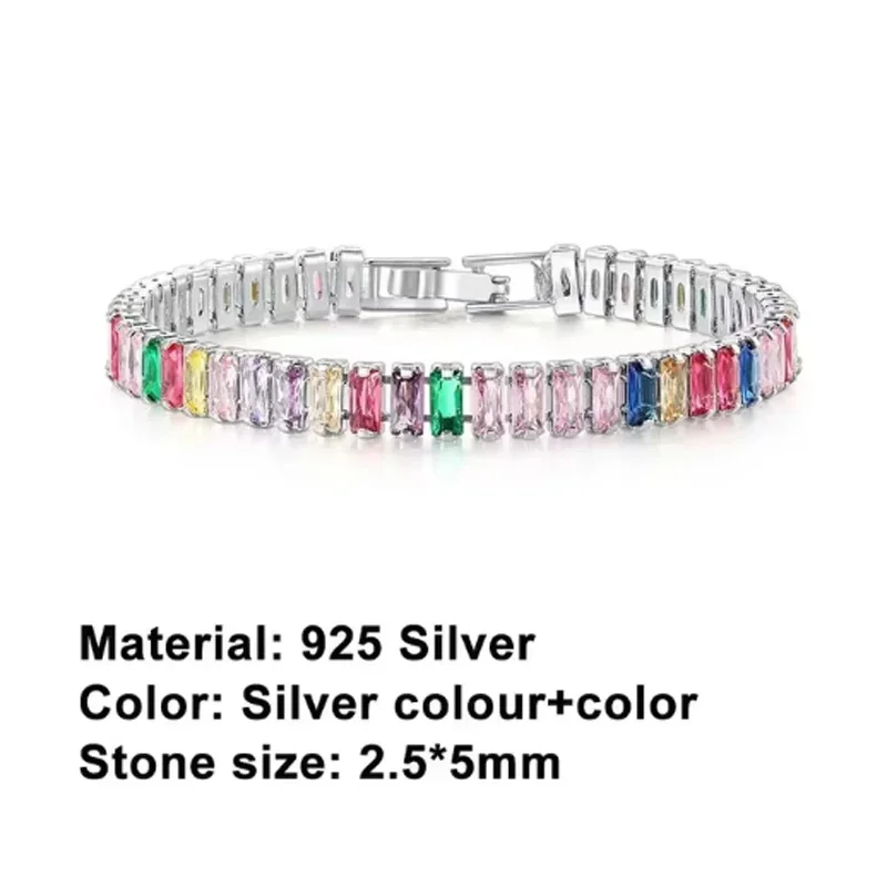 Hot selling 925 sterling silver dazzling zirconia bracelet exquisite bracelet for men and women holiday surprise jewelry