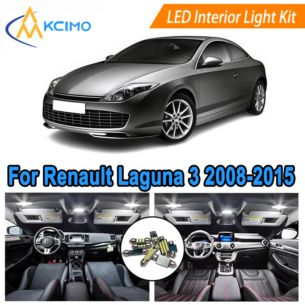 

Direct Fit LED Interior Bulb Set For Renault Laguna 3 III MK3 2008-2015 LED Interior Lights Super Bright 6000K Easy Installation