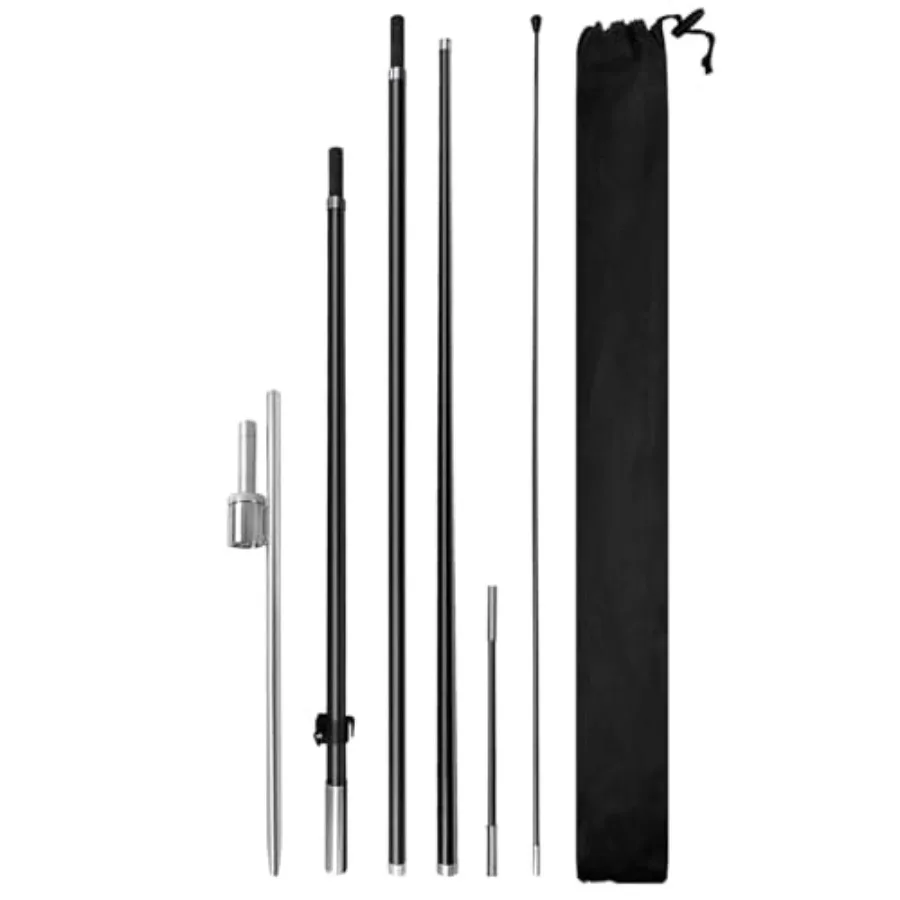 

17FT Feather Flag Pole Kit Heavy Duty Fiberglass Flagpole for 11.5 13FT Feather Flags, Outdoor Wind Resistant Banner Stand, Tea