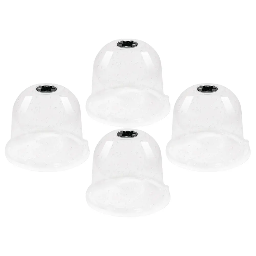 

4pcs Plant Cloche Outdoor Garden Cloches Humidity Domes Seedling Insulation Covers Plastic Protectors Flower Pot
