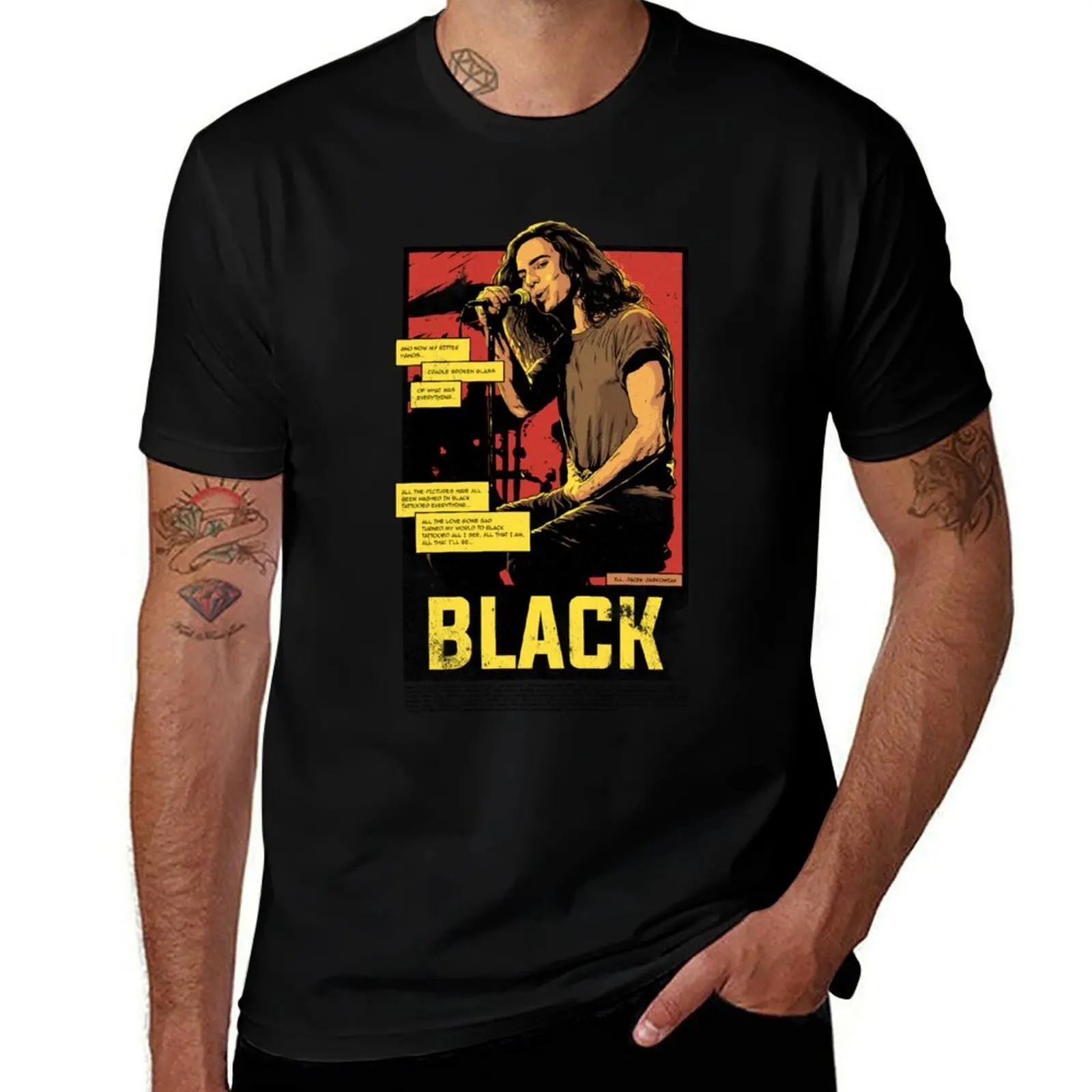 EV Black Unplugged Vintage Comics 90s Essential T-Shirt t shirts for man cotton funny T-Shirt