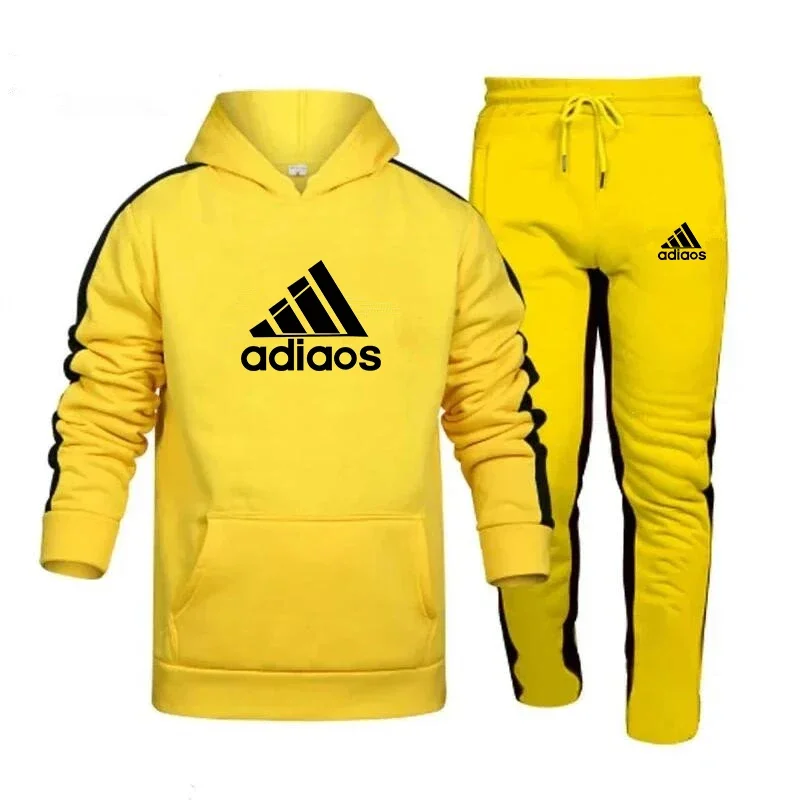 Men and Women Sets Tracksuit Hoodie Sweatshirt and Sweatpants 2-piece Set Fitness Gym Running Set Spring Jogging Sportswear Suit