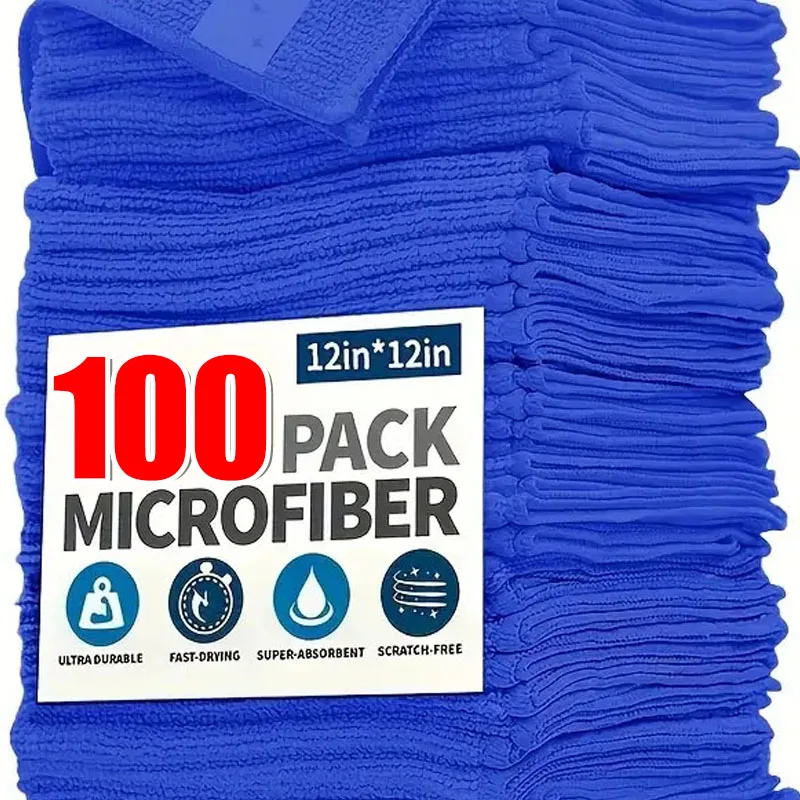 Microfiber Cleaning Cloths Lint Free Microfiber Cleaning Towel Cloths Reusable Cleaning Towels w/ Super Absorbent for Car Window