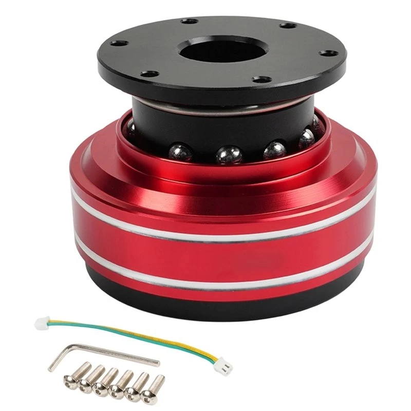 AS57-Car Modification Accessories 70Mm Steering Wheel Quick Release Hub+ 6-Hole Quick Release For Racing Game Simulators