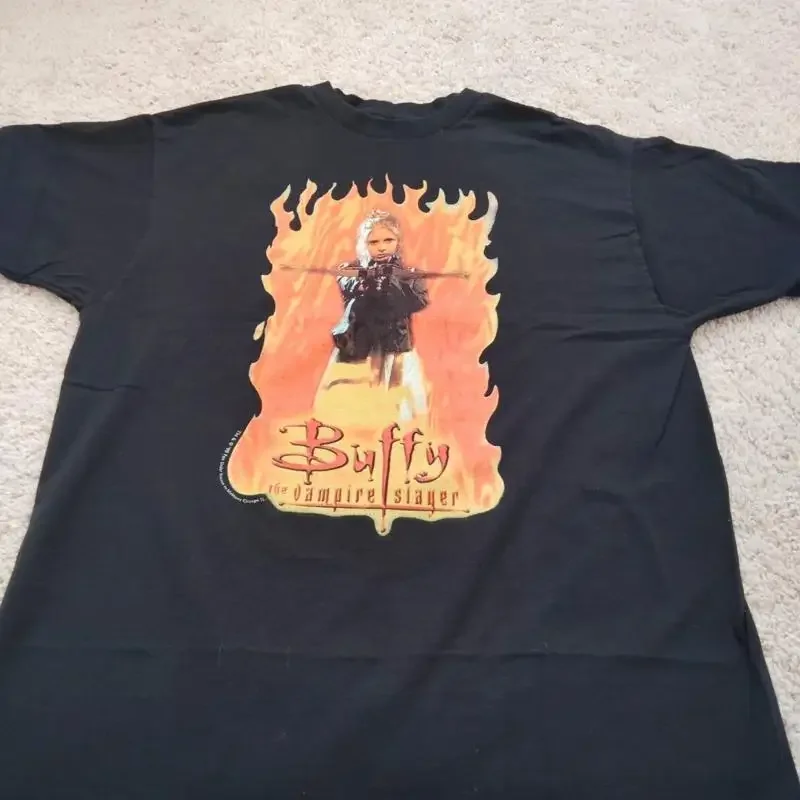 1998 Vintage Buffy The Vampire Slayer T shirt Size XL Black Fruit Of Loom