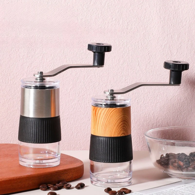 

Cross-border hot mining 304 stainless steel hand crank coffee machine office thickness adjustable manual bean grinder