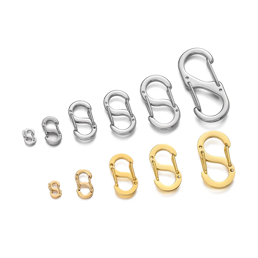 5pcs/Lot Stainless Steel Letter S Buckle Lobster Clasps Hooks Connectors for DIY Bracelet Necklace Jewelry Making Accessories