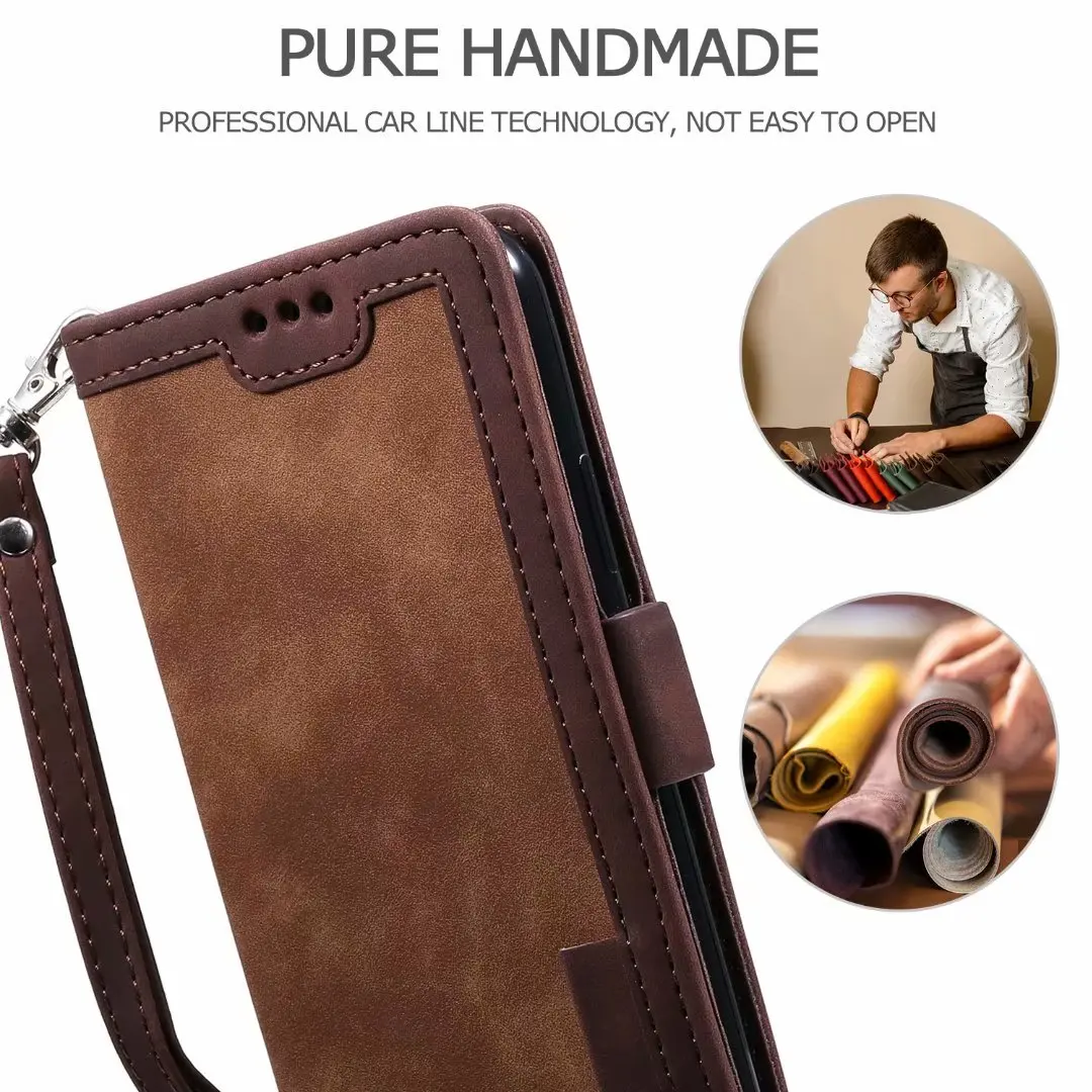 Leather Case For Samsung Galaxy S23 S22 S21 S20 FE S10 S9 Plus Ultra S10E Note 20 10 Lite Retro Wallet Book Holder Flip Cover