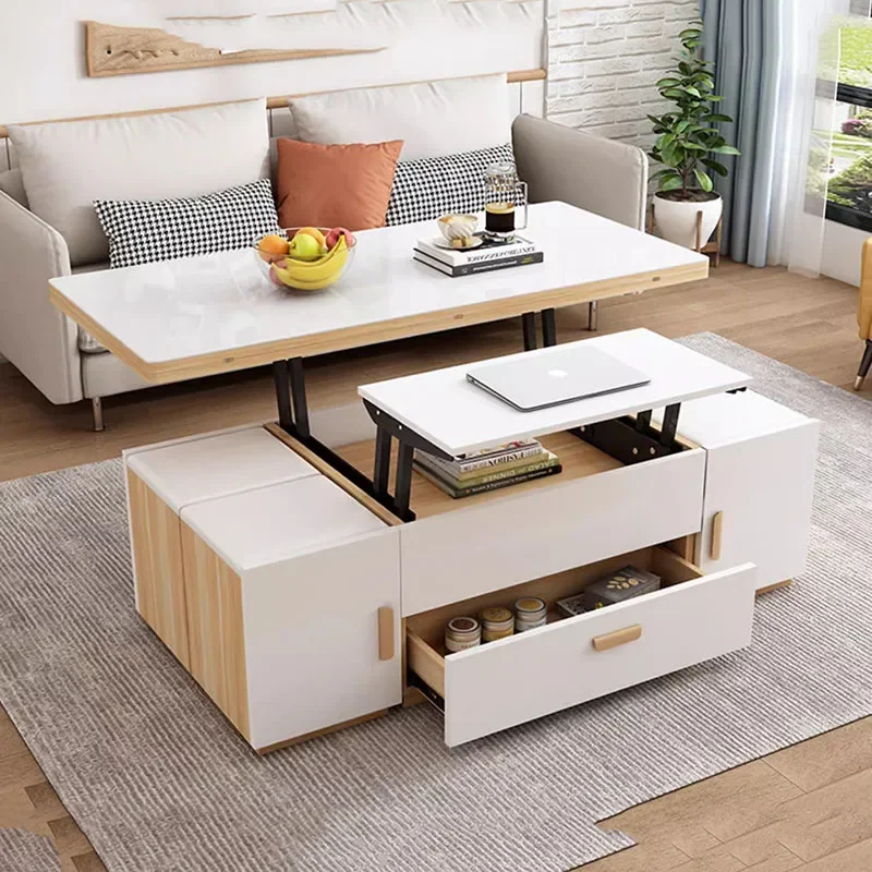 Modern Storage Coffee Table Trau Lift Up Sofa Mobile Living Coffe Table Nordic Minimalist Mesa De Centro Bedroom Furniture