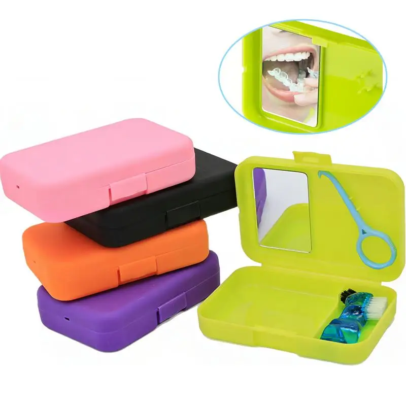 Oral Hygiene Professional Dental Cleaning Kit Includes 1 Mirror 1 Denture Brush 1 Brace Extractor for Travel Convenience