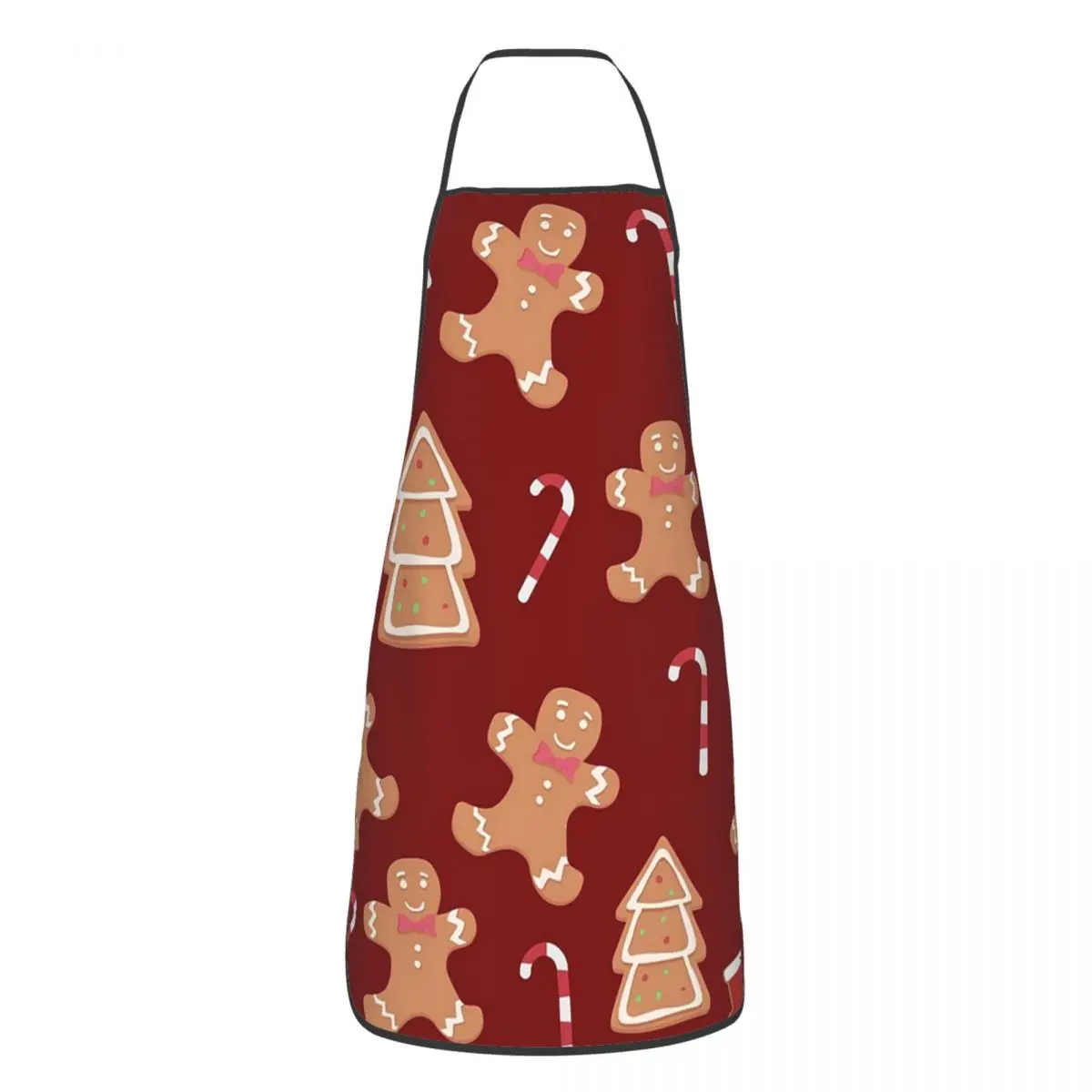 Christmas Gingerbread Cookies Aprons Chef Cooking Baking Tablier Sleeveless Bib Kitchen Cleaning Pinafore for Women Men Painting