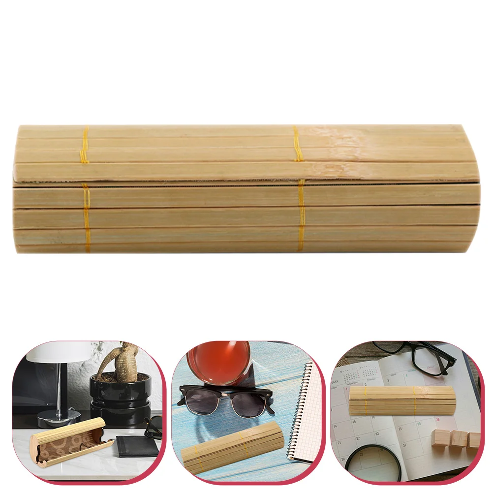 

Men Sunglasses Case Bamboo Holder Storage Container The Side Eyeglass Protector Man