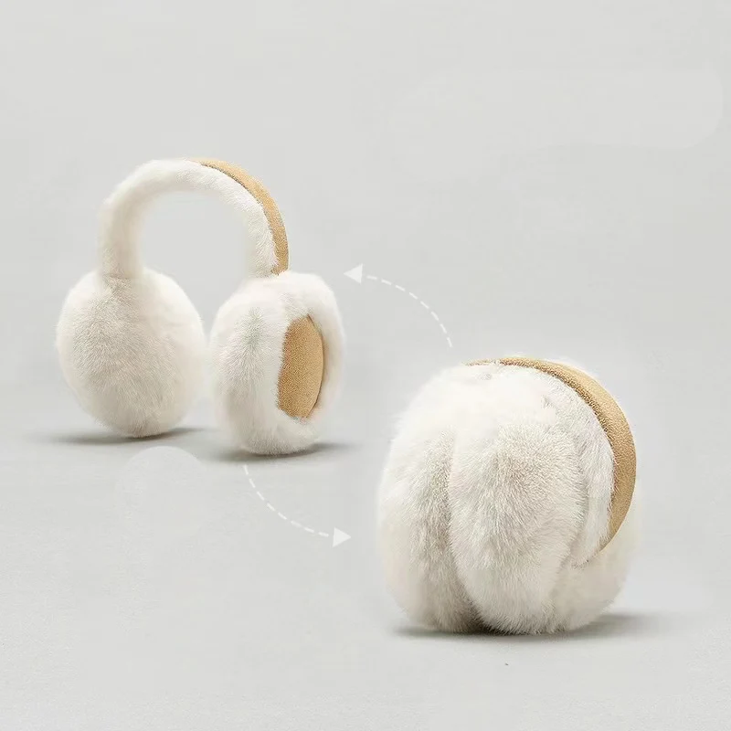 2024hot Sale Earmuff U Classic Gg Series Same Fashion Ear Muff High Quality Imitation Rabbit Fur Soft Eardrum Winter Accessories