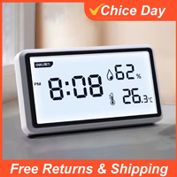 Electronic thermometer hygrometer Weather station sensor High precision table clock function LCD digital display clock backlight