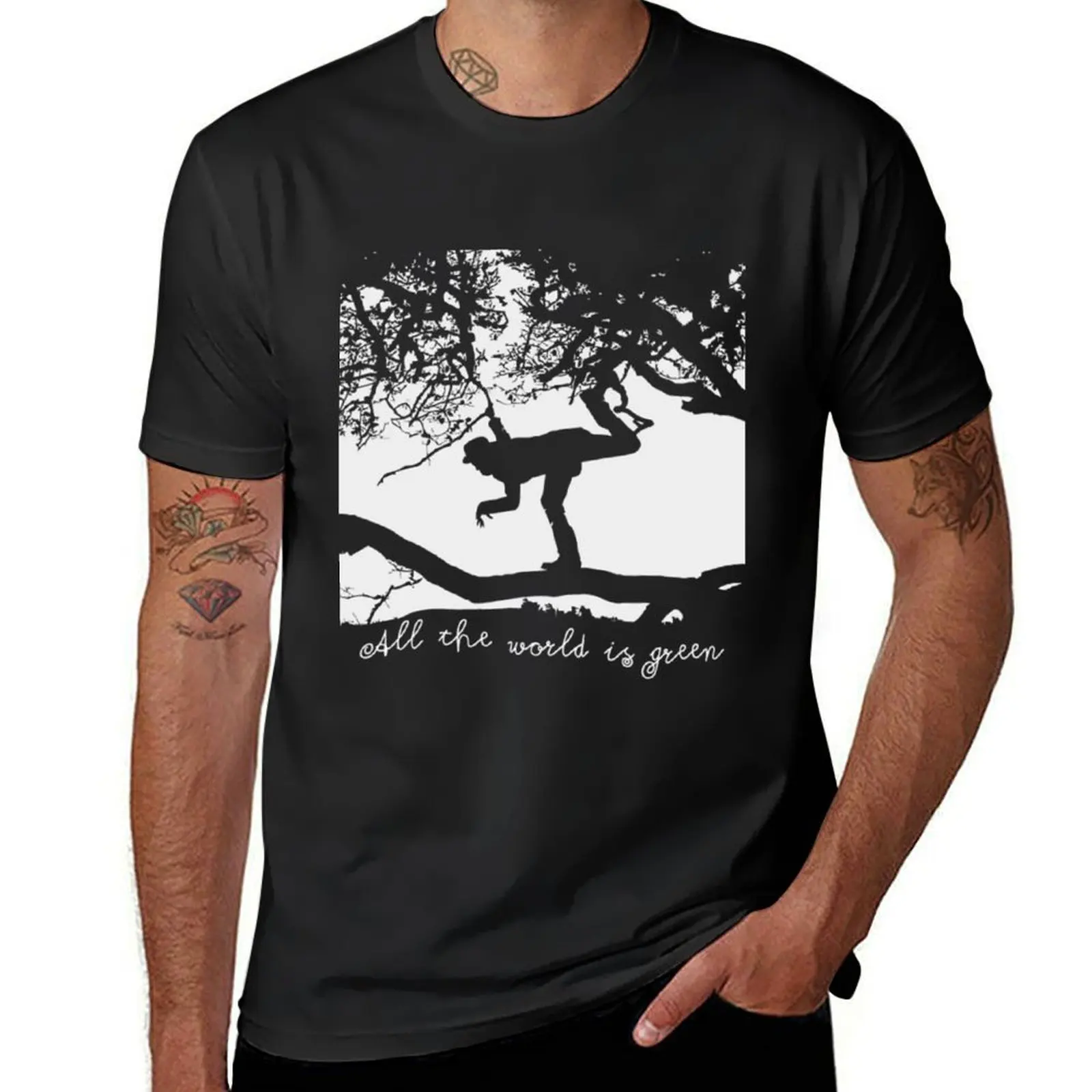 Tom Waits - All the World is Gree T-Shirt quick-drying plus size tops hippie clothes vintage heavyweight t shirts for men