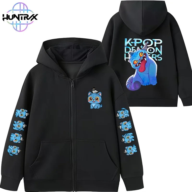 

Hots Funny Zip Up Sweatshirts Kpop Demon Hunters Hoodie Children Clothes Kid Girl Boy Sweatshirt Zipper Hoody Baby Casual Top