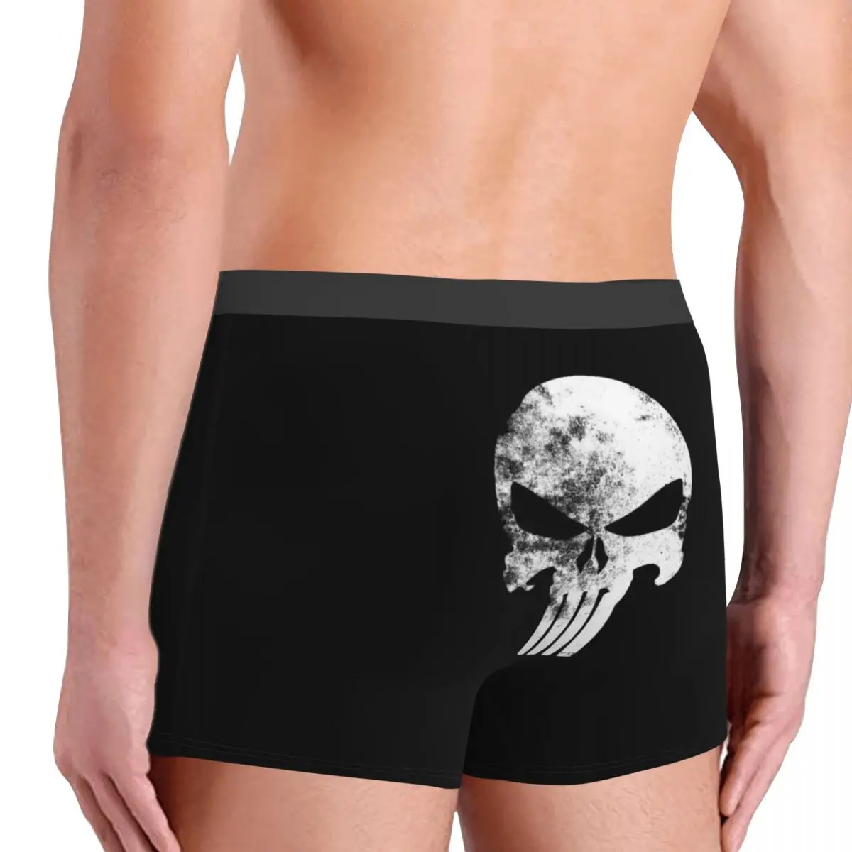 Custom Vintage Punisher Skeleton Skull Boxers Shorts Men\'s Briefs Underwear Cool Underpants